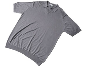  超希少サイズ★★メンズ XXL ジョンスメドレー 最高級コットン スキッパーポロシャツ NOAH COBBLE GREY JOHN SMEDLEY イギリス製★