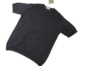  メンズ M ジョンスメドレー 最高級コットン クルーネックTシャツ S4633 ブラック JOHN SMEDLEY イギリス製★