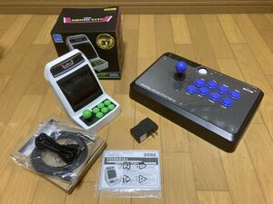 SEGA ASTROCITY mini アストロシティミニ本体&MAYFLASH ARCADESTICK F500V2 三和レバー/高耐久ボタンOBSF-30RG換装仕様 中古品セット