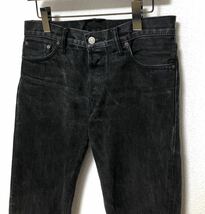 定価約40,000円 RRL 2010年代 ブラック デニム ヴィンテージ加工 SLIM FIT 30_画像4