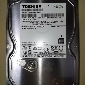 1TB 内蔵型 3.5インチ SATAハードディスク DT01ABA100V 9505回 74881時間 HDD TOSHIBA 東芝 中古品