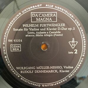 LP レコード WILHELM FURTWANGLER VIOLINSONATE D-DUR SM-93314 海外版 レトロ ヴィンテージの画像5