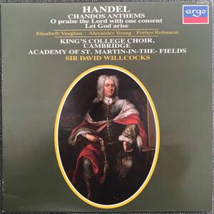 LP レコード　G.F.Handel CHANDOS ANTHEMS 411-980-1 海外版　レトロ　ヴィンテージ