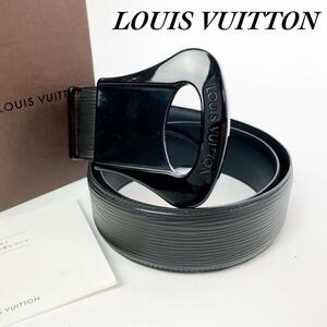 極美品・希少モデル LOUIS VUITTON ルイヴィトン ベルト エピ ノクタンブル クラシック ブラック レザー 箱付き メンズ レディース