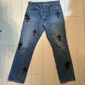 chrome hearts クロムハーツ デニム ジーンズ カスタム Levis 517 リーバイス517 シルバー925 純正パーツ オレンジタブ