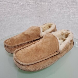 UGG アグ レザームートン スリッポン 26㎝ ブラウン 本革 高級靴 人気モデル