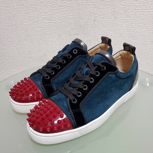 Christian Louboutin クリスチャンルブタン レザースニーカー 41 約26㎝ スタッズ スエード 良好 高級靴 完売モデル