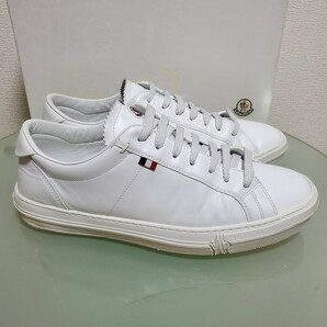 MONCLER モンクレール レザースニーカー 43 約27.5㎝ ホワイト人気モデル 高級靴 付属品有りの画像3