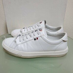 MONCLER モンクレール レザースニーカー 43 約27.5㎝ ホワイト人気モデル 高級靴 付属品有りの画像2