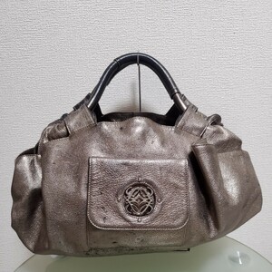 LOEWE ロエベ ナッパアイレ レザー ハンドバッグ ナッパレザー アナグラム 正規品 ゴールド