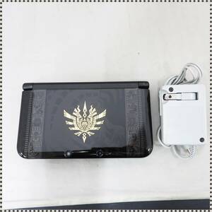 ニンテンドー3DS LL 本体 モンスターハンター4 仕様 ゴア・マガラ ブラック ACアダプター付き HA032718