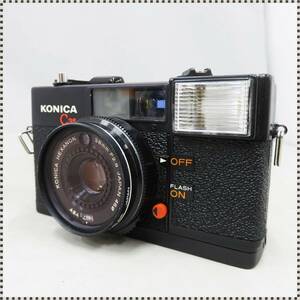 【 シャッターOK 】 コニカ C35 EF ブラック HEXANON 38mm f/2.8 レンジファインダー コンパクトフィルムカメラ KONICA HA032812