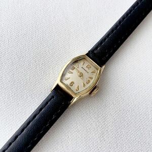 BENRUS ROLLED GOLD 2 hands lady's hand winding wristwatch operation goods 