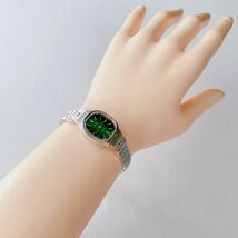 CITIZEN 23石　レディース手巻き腕時計　稼動品　グリーン_画像2