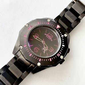 ROMAGO DESIGN メンズクォーツ腕時計　ミラー仕様　稼動品