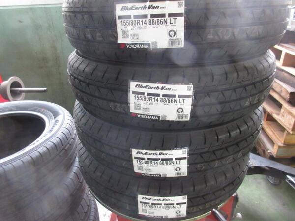 ◎処分・ラスト１セット・送料無料♪４本で28000円・155/80R14 88/86N YOKOHAMA　ヨコハマ BluEarth-Van RY55 新品・本州・四国・九州限定