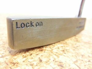 ♪メーカー不明 Lock on PAT.P 9-199855 ロックオン パター 33インチ スチールシャフト 中古品♪T0838