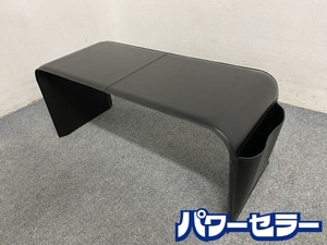 カリガリス/Calligaris シェイプ ベンチ Shape Bench 1脚 イタリア モダン家具 本革 ブラック 中古家具 店頭引取歓迎 R8075