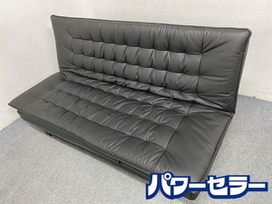 NITORI/nitoli sofa bed N shield lock length width reclining black left reclining used furniture shop front pickup welcome R8056