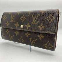 ●○1円 LOUIS VUITTON ルイヴィトン モノグラム ポルトフォイユ サラ 二つ折り 長財布 ウォレット レディース メンズ ブラウン 現状品○●_画像1