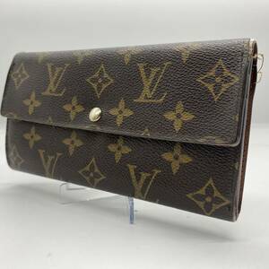 ●○1円 LOUIS VUITTON ルイヴィトン モノグラム ポルトフォイユ サラ 二つ折り 長財布 ウォレット レディース メンズ ブラウン 現状品○●