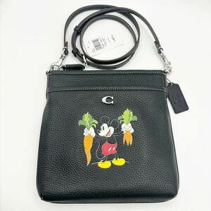 【DISNEY X COACH】クロスボディ！レザー！ミッキーマウス！ショルダーバッグ！