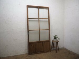 taP0911*(1)[H176,5cm×W87cm]* античный *.... стекло ввод. старый из дерева раздвижная дверь * двери волна стекло дверь старый дом в японском стиле lino беж .nM сосна 