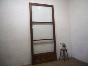 taP0897*(2)[H214cm×W94cm]* extra-large * firmly considering . large wooden glass door * large fittings sliding door entranceway door garage warehouse retro Vintage O pine 