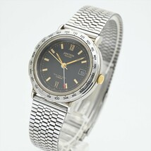 17.希少 CITIZEN/GMT●1990年製造 ワールドタイム VEGA 6B17-L02001 クオーツ 電池交換済 メンズ 腕時計 シチズン ビンテージ 中古_画像3