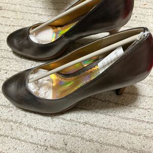 新品 パンプス 靴 シューズ ガンメタ ハイヒール LL 25.0cm〜25.5cm 320