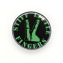 25mm 缶バッジ Stiff Little Fingers (GREEN) Punk パンク Power Pop パワーポップ Garage Punk ガレージパンク Hardcore_画像1