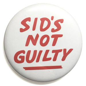 デカ缶バッジ 58mm SID 's Not Guilty Sex Ppistols セックスピストルズ Sid Vicious Punk