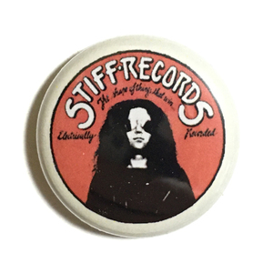 25mm 缶バッジ Stiff Records Larry Wallis Punk Power Pop Pink Fairies Motorhead Pub rock