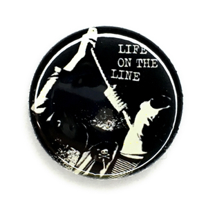 25mm 缶バッジ Eddie &the Hot rods Life On The Line エディ&ザ・ホットロッズ Paul Gray Damned ダムド パブロック Punk パンクの画像1