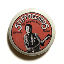 缶バッジ 25mm WRECKLESS ERIC レックレス・エリック Stiff records　スティッフレコーズ パブロック Elvis Costello Nick Lowe_画像1