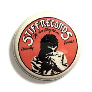 25mm can badge Stiff Records Lew Lewis rule chair pa block Pub Rock Punk Eddie &the hotrods