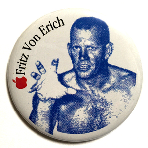 デカ缶バッジ 58mm フリッツ・フォン・エリック Fritz Von Erich 鉄の爪 WWF WWE WCW 全日本プロレス 力道山