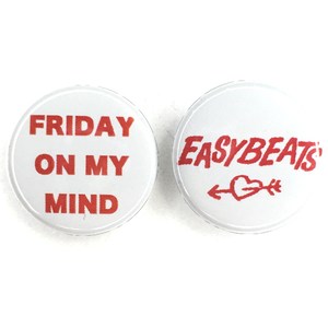 缶バッジ 25mm 缶バッジ EASTBEATS イージービーツ Friday On My Mind わが心の金曜日 AC/DC 60's R&B Garage Punk