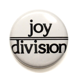 25mm 缶バッジ Joy Division ジョイ・ディヴィジョン white New Order Ian Curtis Blue monday post Punk