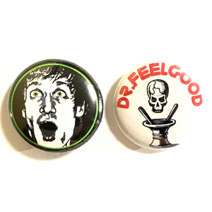 25mm 缶バッジ Wilko Johnson Dr Feelgood ウィルコジョンソン Pub パブロック Punk パンク Power Pop パワーポップ Garage Punk