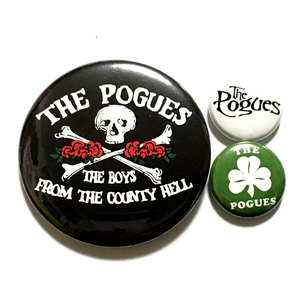 デカ缶バッジ 58ｍｍ 25mm 3個セット The Pogues ポーグス アイリッシュパンク Power Pop Punk NIPS 'N' NIPPLE ERECTORS Clash