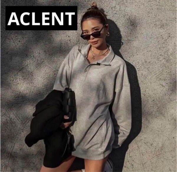 【ACLENT】relaxy polo long tee