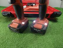 2台入ってお得★HILTI ドライバー インパクト SF/SFD2-A バッテリー3個 充電器 中古品 240317_画像7