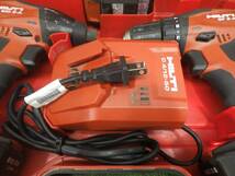 2台入ってお得★HILTI ドライバー インパクト SF/SFD2-A バッテリー3個 充電器 中古品 240317_画像6