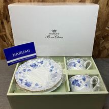 送料無料【Nこ1210】NARUMI　カップル　コーヒーセット花柄 ナルミ 洋食器 ソーサー_画像1