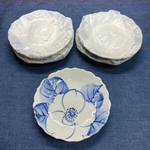  free shipping [M.1258] Kutani small plate 5 pieces set Kutani .. Japanese-style tableware 