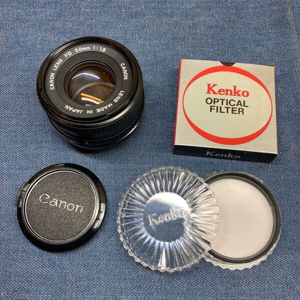送料無料【Mえ1272】キヤノン Canon NENS FD 50mm 1:1.8 ケンコー kenko カメラレンズ