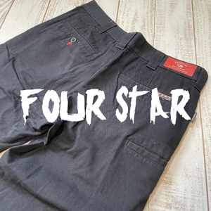 【FOURSTAR】フォースター ブラックチノパンツ WORK FIT 30