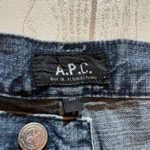 【A.P.C】アーペーセー ルーズシルエット デニムクロップドパンツ Mサイズ ヴィンテージ加工_画像4