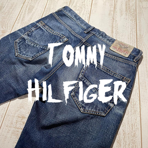 【Tommy Hilfiger】トミー ヒルフィガー ヴィンテージ加工 バナナシルエットデニムパンツ 30インチ 日本製